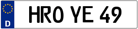 Trailer License Plate